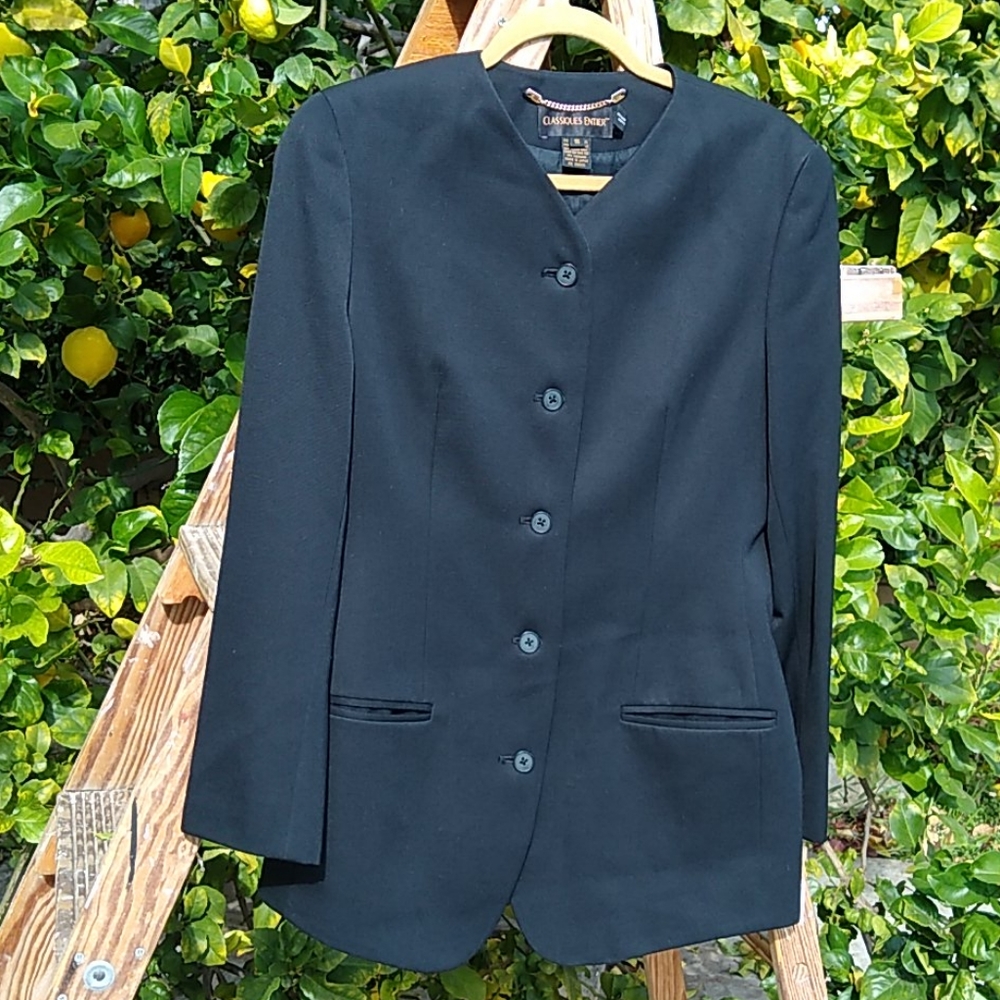 Classiques Entier Tailored 5 Button Wool Blazer S - image 1